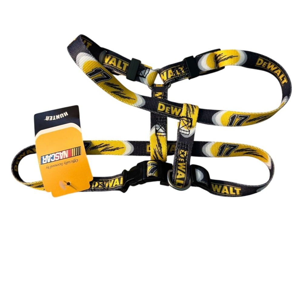 NASCAR Adjustable Pet Harness Small 5/8” Yellow/Black DeWalt 17 Matt Kenseth NEW